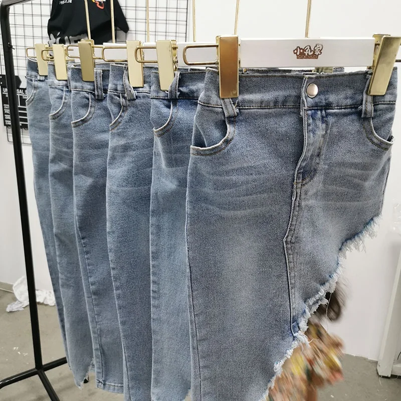 Fashion Baby Girl Jean Skirt Cotton Toddler Teen Girl Asymmetric Denim Skirt Casual Hot Design Summer Baby Clothes 2-12Y