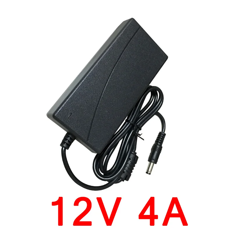 AC 100-240V to DC 12V 4A Power Supply Adapter Charger Transformer 12 V Volt Converter for Mini Hi-Fi Bluetooth Power Amplifier