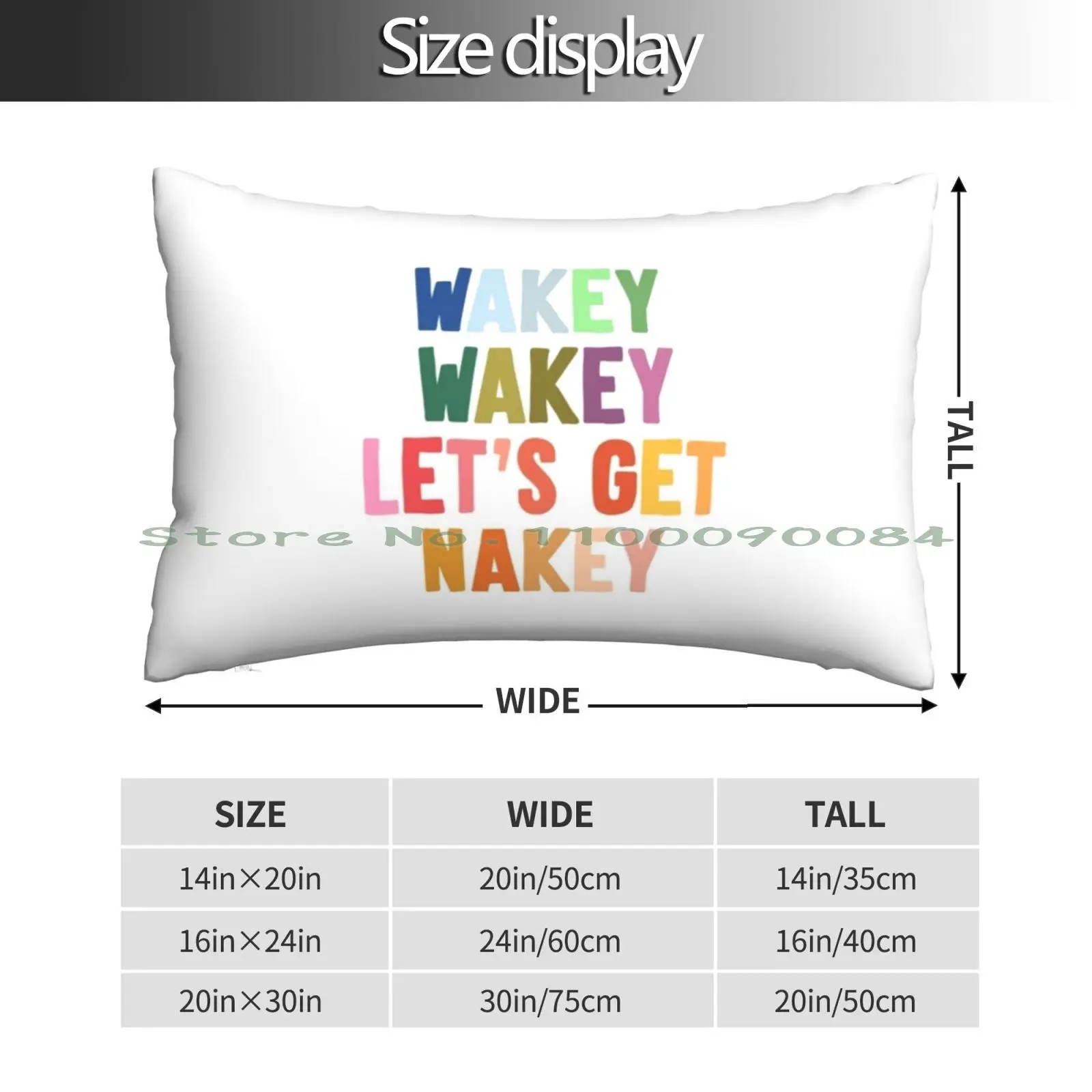 Wakey Wakey Let's Get Nakey Pillow Case 20x30 50*75 Sofa Bedroom Get Shower Wake Up Morning Bathroom Wakey Wakey Lets Get Nakey