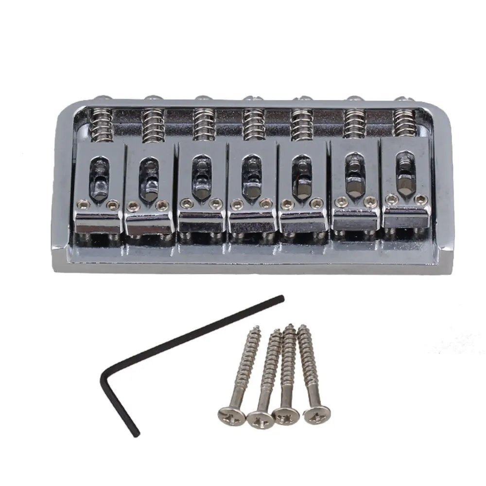 Black/Gold/Silver 7 String Bridge for Electric Guitar with Screws Wrench