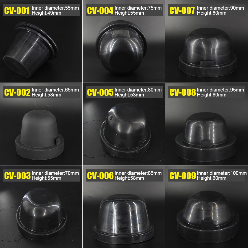 2 Pieces Car HID LED Headlight Dust Cover Sealing Cap Rubber Waterproof Dustproof Headlamp Cover 60 65 70 75 80 85 90 95 100mm