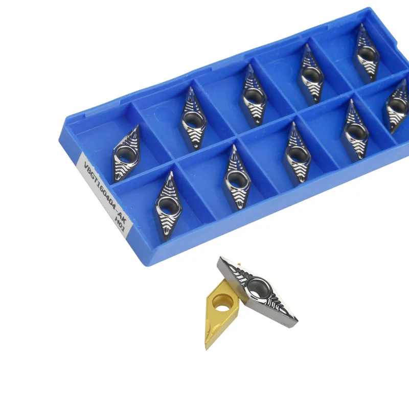 10PCS Carbide insert VBMT160402/04/08 H01/KT930S/KT60/YZ15TF/YZ735 single-sided Carbide Insert Internal turning tool CNC