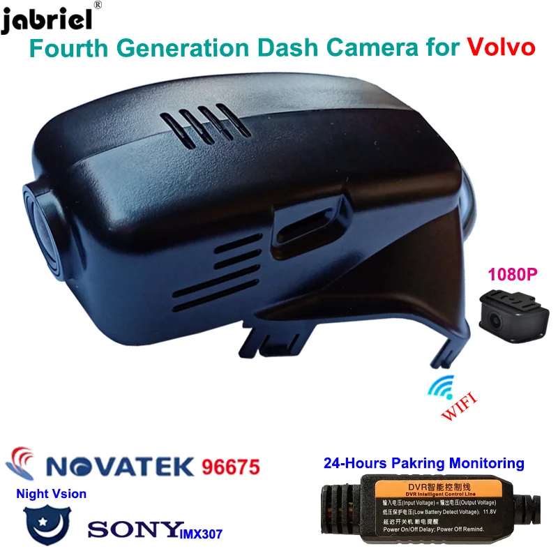 

Full HD 1080P Wifi 24H dash cam car dvr recorder rear camera for Volvo S60 S80 2012 2015 V40 V60 V70 XC60 XC40 XC70 XC90 S40 S90