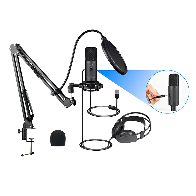 

Computer USB Microphone Set for Recording Gaming YouTube Video Podcasting Singing Voice Works