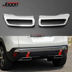 For Peugeot 3008 MK2 5008 2016 2017 2018 2019 ABS Chrome Car Styling Rear Tail End Tips Pipe Exhaust Muffler Cover Trim Molding