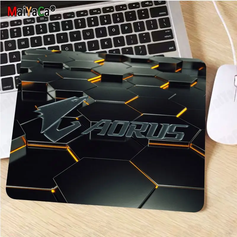 Aorus logo In Stocked Durable Rubber Mouse Mat Pad Size for CSGO Game Player Desktop PC Computer Laptop