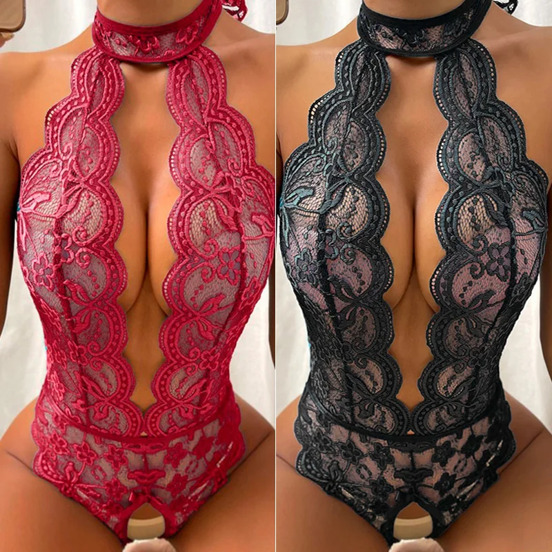 Open Bra Crotchless Lingerie Woman Underwear For Sex Lace One Piece Sexy Lingerie Plus Size Bodysuit Lenceria Erotic Mujer Sexi