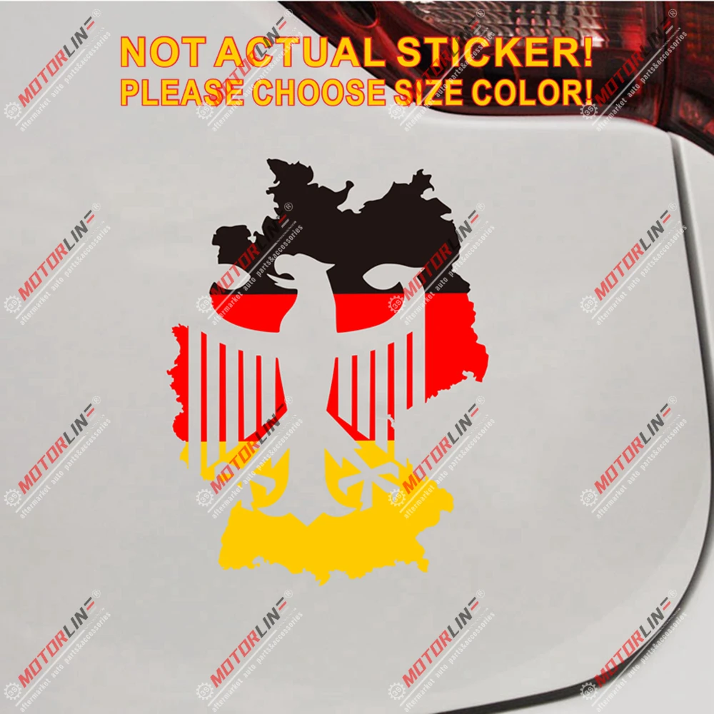 

German Flag Eagle Map outline Silhouette Decal Sticker Car Vinyl pick size