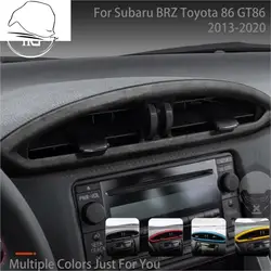 Turn Fur Suede Wrap Cover For Subaru BRZ Toyota 86 GT86 2013-2020 Center Dash Air Conditioning Vent Frame Trim Car Accessories