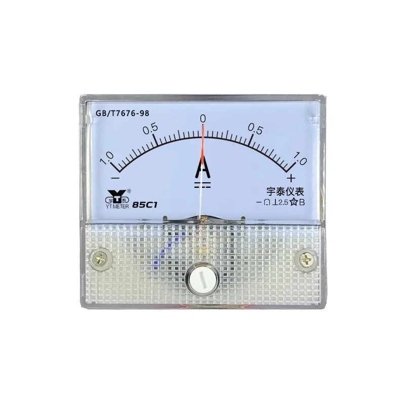 85c1 positive and negative ammeter DC milliammeter microammeter ± 25ua 50ua 100ua 200mA 300mA 5A 10A bidirectional ammeter