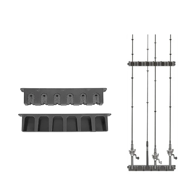 Soporte vertical modular para cañas de pescar con montaje en pared - imagen 2