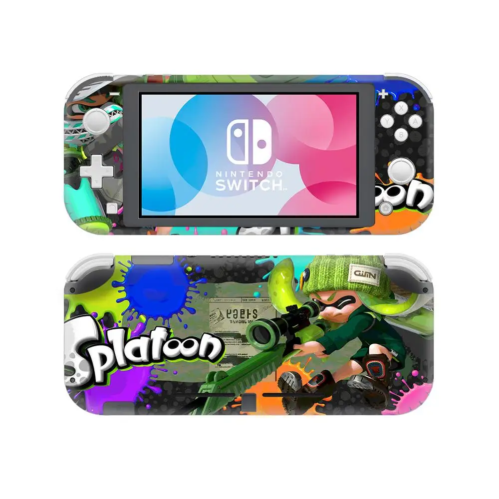 Gra Splatoon 2 skórka naklejka naklejka na konsolę Nintendo Switch Lite i przełącznik kontrolera Lite Protector skórka naklejka Vinyl