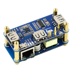 Raspberry Pi Zero PoE Power over Ethernet / USB HUB HAT 3 x USB 2.0 Ports 802.3af-Compliant for Raspberry Pi Zero W / Zero WH