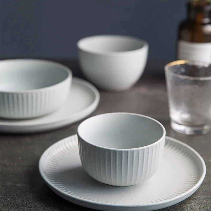 ANTOWALL European dinnerware set household light luxury ceramic tableware creative bowl plate housewarming new home gift