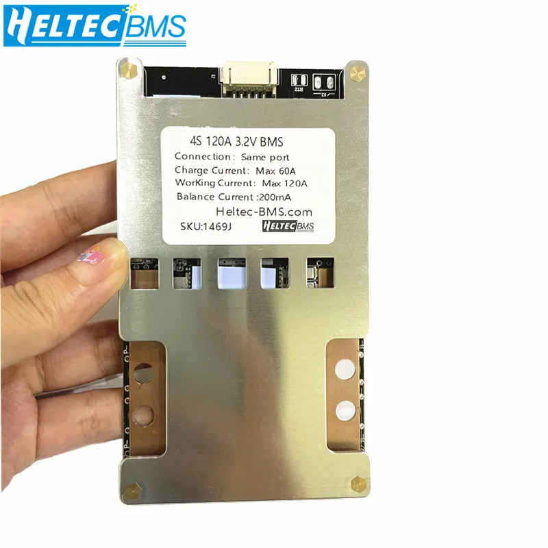 Heltec 12V BMS 4S 120A BMS 18650 Lifepo4 battery protection board  with 200mA balance current indicator