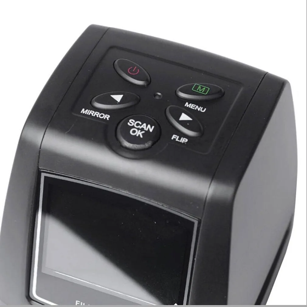 Protable Negative Film Scanner 35mm 135mm Slide Film Converter Photo Digital Image Viewer with 2.4" LCD Build-in Editing Softwar