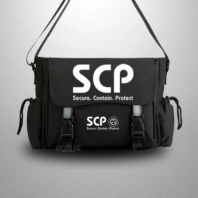 SCP Secure Conta Messenger Bag Casual Anime Cosplay Student Cover Shoulder Bag For Men Teenagers