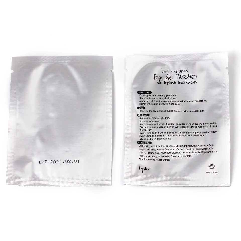 30/50/100 paren/zak Hoge Kwaliteit Pluizende Eye Pads Wimper Extension Eye Gels Patches Wimper Hydro Gels voor Makeup Tools