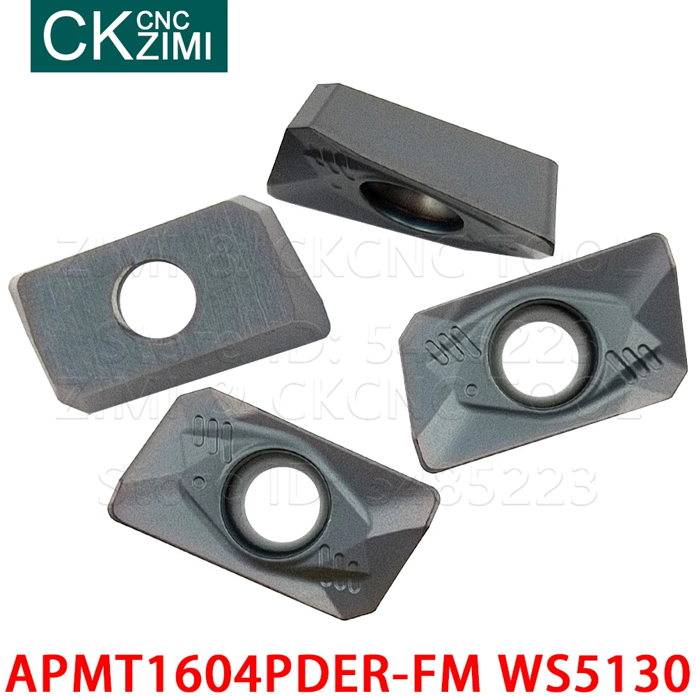 APMT1604PDER-FM WS5130 APMT 1604 PDER FM 카바이드 삽입 밀링 삽입 도구 CNC 금속 선반 절단 도구 스테인레스 스틸