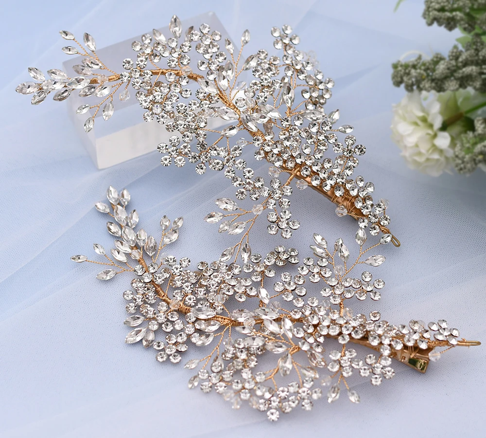 Women TiaraLuxury Wedding Hair Accessories Bridal Hair Piece Rhinestone Headpieces for Bride Crystal Hair Jewelry Wedding Tiara