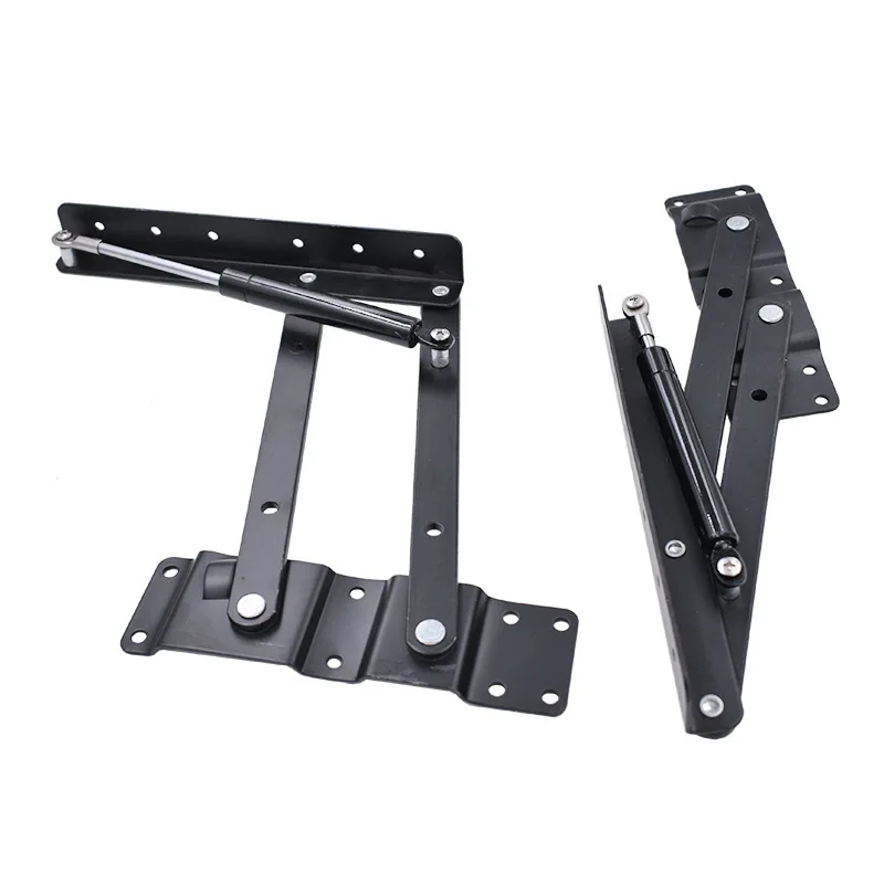Bisagra de Elevación plegable para mesa de té, 2 piezas, amortiguador hidráulico para muebles, estante de elevación, accesorios para mesa de centro