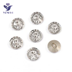 YANRUO 3019 All Sizes Crystal Clear Round Sofa Decorative Sewing Buttons Rhinestones For Needlework Accessories