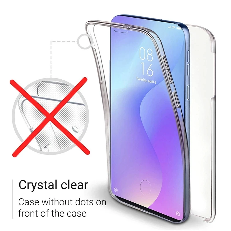 360 Degree Phone Case For Xiaomi Redmi Note 12 11 11S 10 8 7 9 Pro Max 9S 8T Redmi 10 9 9A 9C 8 8A  Full Body 3IN1 Clear Cover