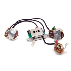 1set Electric Guitar Wiring Harness Prewired Kit 5 Way Toggle Switch 1 Volume 1 Tone 500K Pots Control with Jack