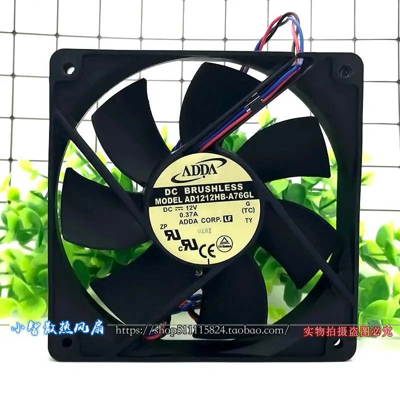 

New original 12025 12cm 12v 0.37A AD1212HB-A76GL 3-wire gale volume chassis cooling fan