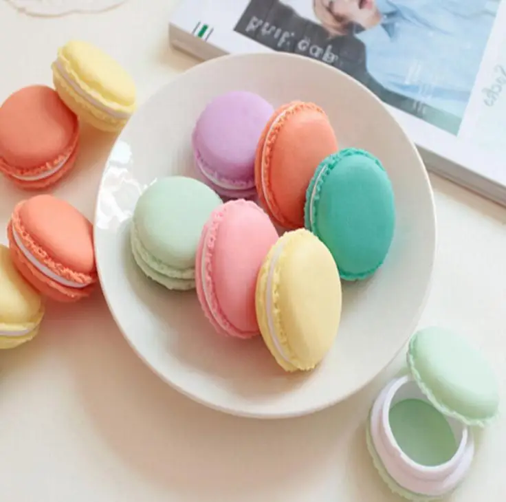 1000 pcs Sweet Macarons Storage Box Candy Color for Jewelry Earring Outing Boxes Living Essential Wholesale