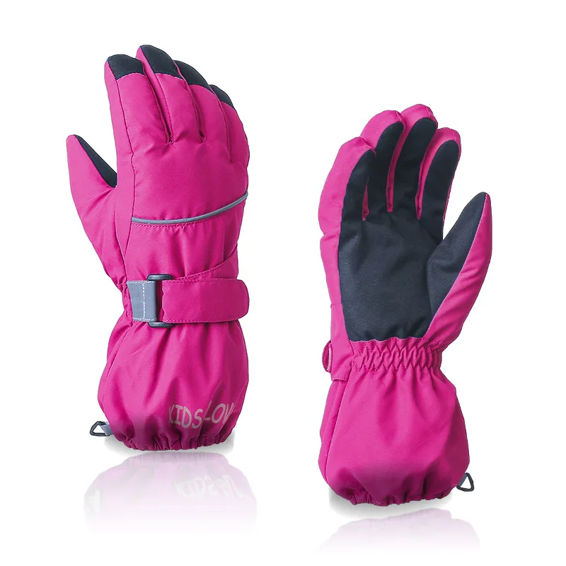 NEUE kinder Ski Handschuhe Tragbare Wasserdicht Schnee Handschuhe Winter Verdicken Erwärmung Volle Finger Handschuhe für Jungen Mädchen