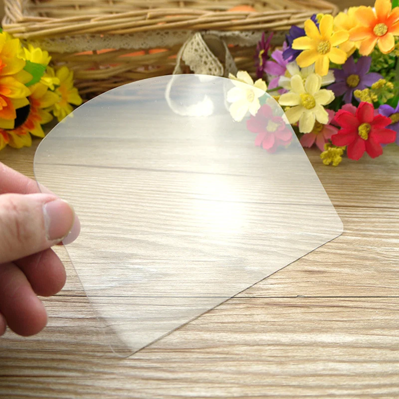 5 unids/set de espátula suave de plástico transparente, raspador de crema para pastel, pastelería de Fondant, espátula con borde irregular liso, cortador, herramienta para hornear