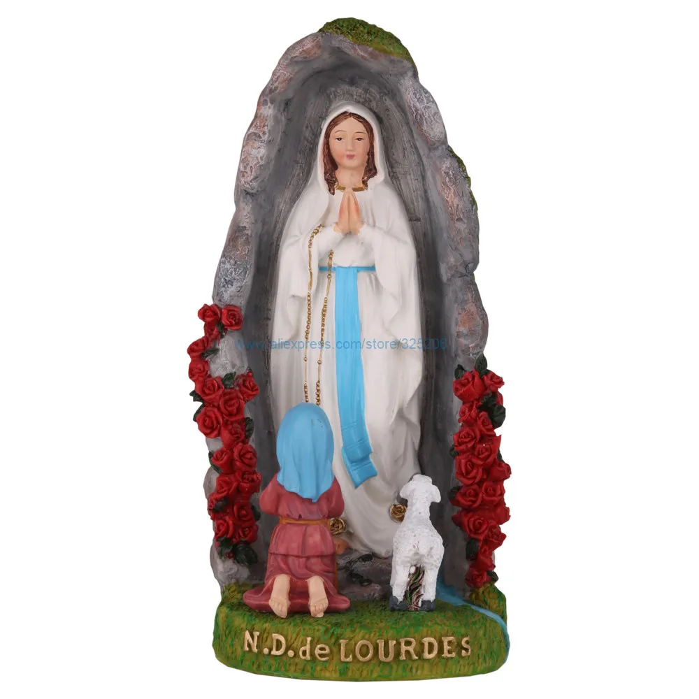 Madonna Gesegnet Saint Jungfrau Maria Lourdes Statue Katholischen Dekoration Figur