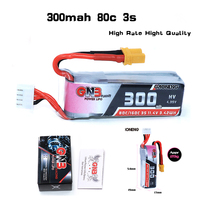 2/5PCS High Rate Gaoneng GNB 11.4V 300mAh 3S 80C Lipo Battery XT30 Plug for URUAV UR85/UR85HD Mobula7 HD Sailfly-X RC Drone Part