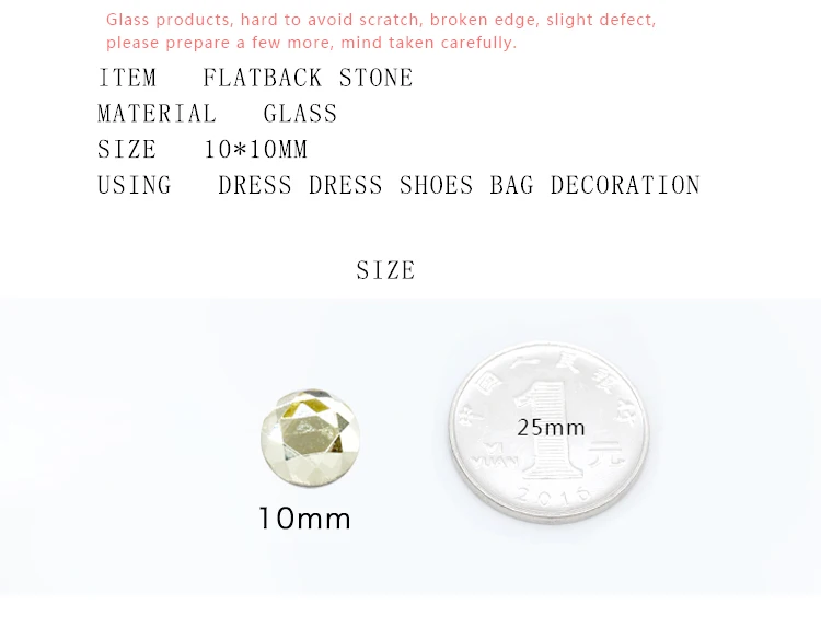 20pc 10mm Round Color Foiled Flat Back Faceted Crystal Glass Rhinestone Stones Gem Crystal Eye Facet Jewelry Making Beads Crafts
