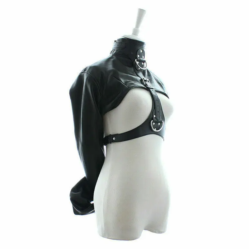 NEW Asylum Straight Jacket Costume S/M L/XL BODY HARNESS Restraint Armbinder