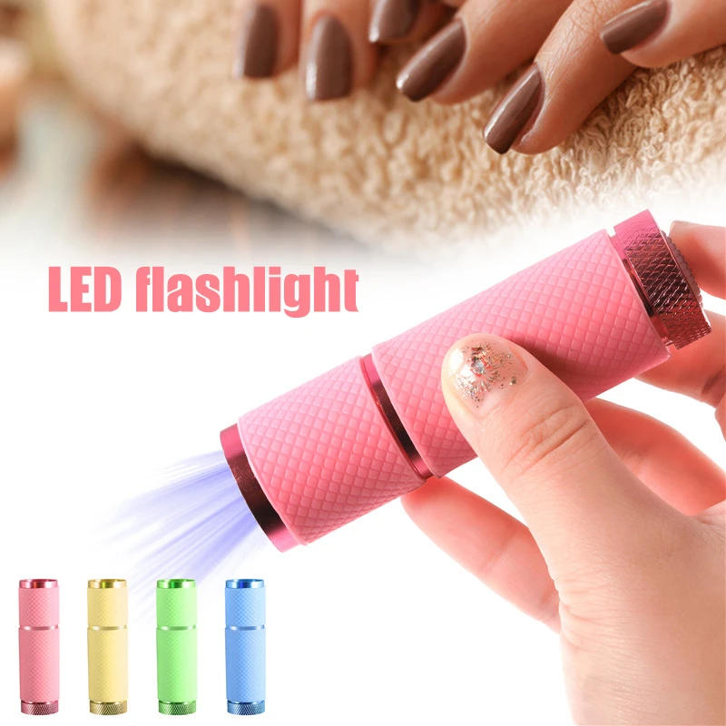 

LED flashlight Gel curing lamp Small LED Lights UV Currency Detector Lamp Portable Light Nail Dryer Manicure phototherapy lamp