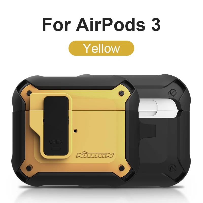 NILLKIN Für Airpods Pro Fall Schalter Abdeckung Für AirPods Fall TPU PC Anti-herbst Abdeckung Für AirPods 3 Wireless kopfhörer Mit Keychain