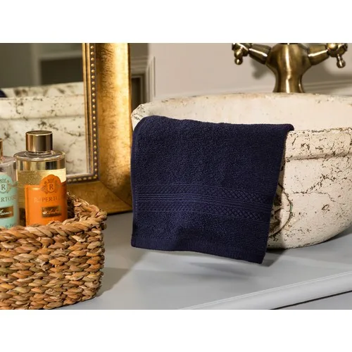 Madame Coco Roxane Hand Towel-Navy Blue