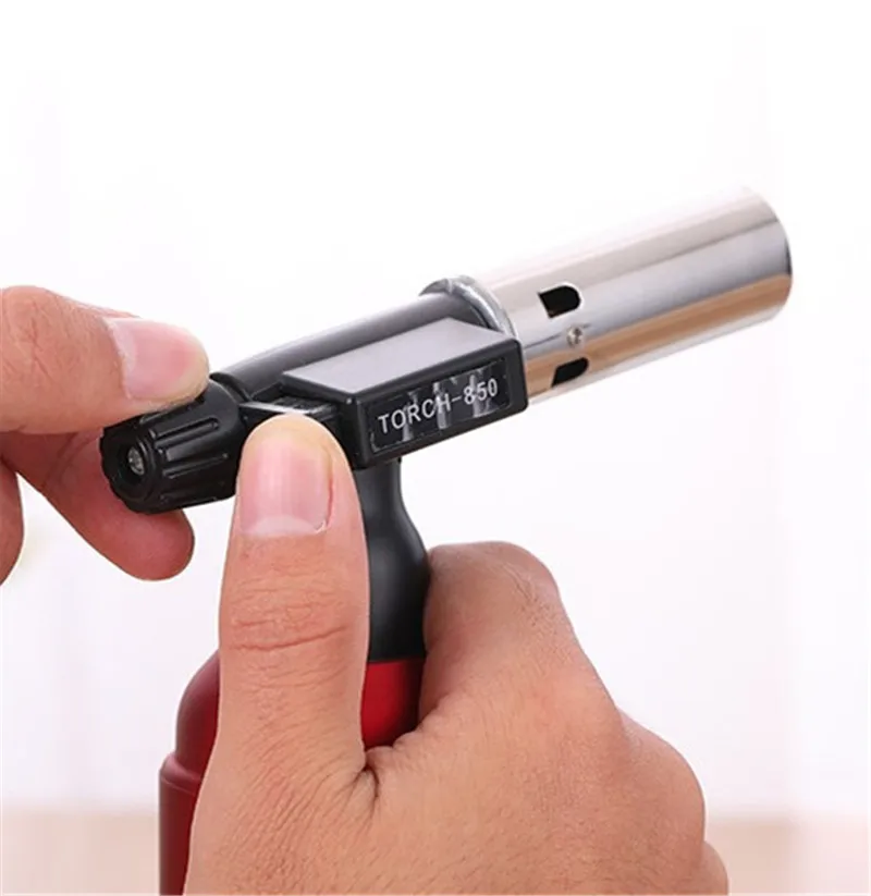 Butane Torch, Kitchen Torch Cooking Torch with Safety Lock & Adjustable Flame for Cooking, BBQ, Baking, Brulee, Creme, DIY Solde