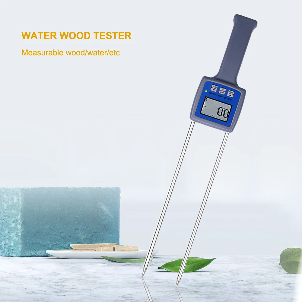 

TK100W Grain Moisture Meter Digital Hygrometer Wood Sawdust Powder Hay Bale Peat Moisture Meter Hygrometer Humidity Tester