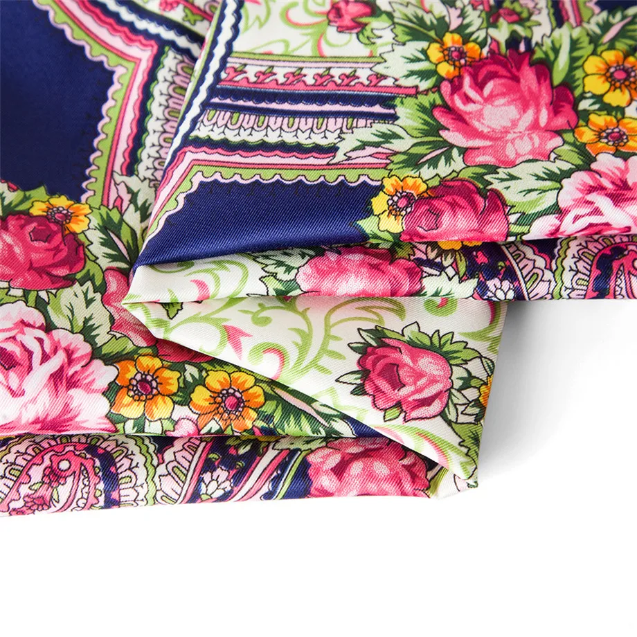 Bufanda cuadrada Bohemia de Cachemira para mujer, pañuelo de marca de lujo, nuevo diseño, 100cm, para invierno