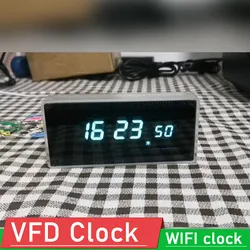 VFD WIFI clock Desktop Digital VFD clock Electronic time Creative Fluorescent screen clock Gravity sensor TYPEC power 12/24-hour