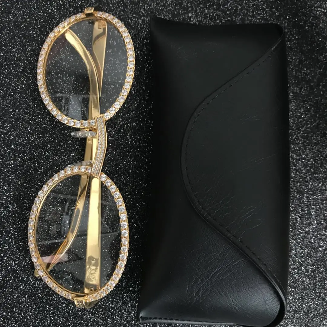 Iced out glasses for men hiphop jewelry