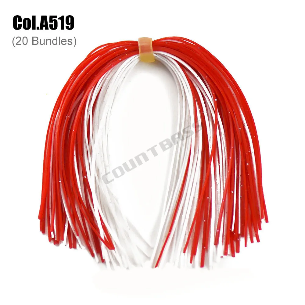 COUNTBASS 20 Bündel 50 Stränge Silikonröcke Angelzubehör, DIY Spinnerbatis Buzzbaits Gummi-Jig-Köder Tintenfischgummi – Detail 22