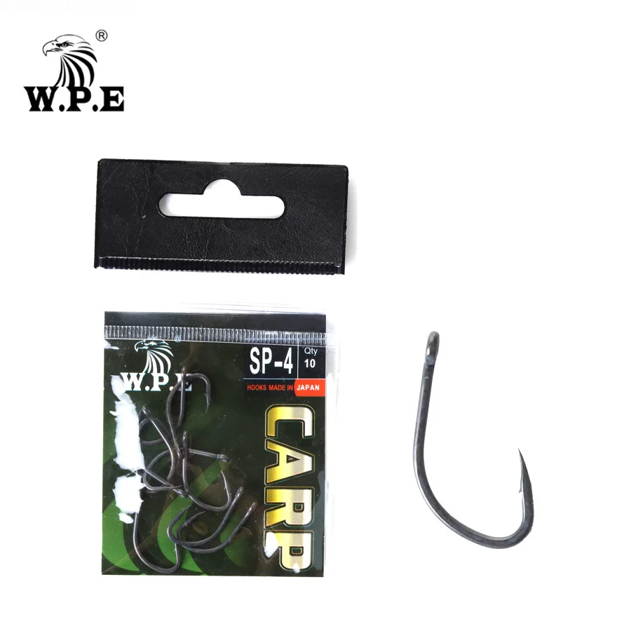 W.P.E Brand Coated 30pcs/lot Fishing Hooks 2#/4#/6#/8# Fishing Tackle Barbed Hook Carp Fish High-Carbon Steel Accessories