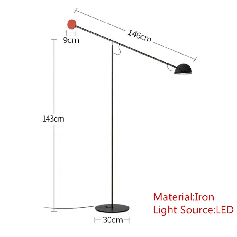 Nordic Long Arm Rocker Led Floor Lamp Designer Parlor Model Room Bedroom Sofa Corner Art Lighting Standing Light Indoor Fixture