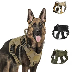 Military Police Tactical Dog Harness K9 Working Pet Dog Vest Dog Training For Medium Large Dogs Clothing Accessories Tan Green