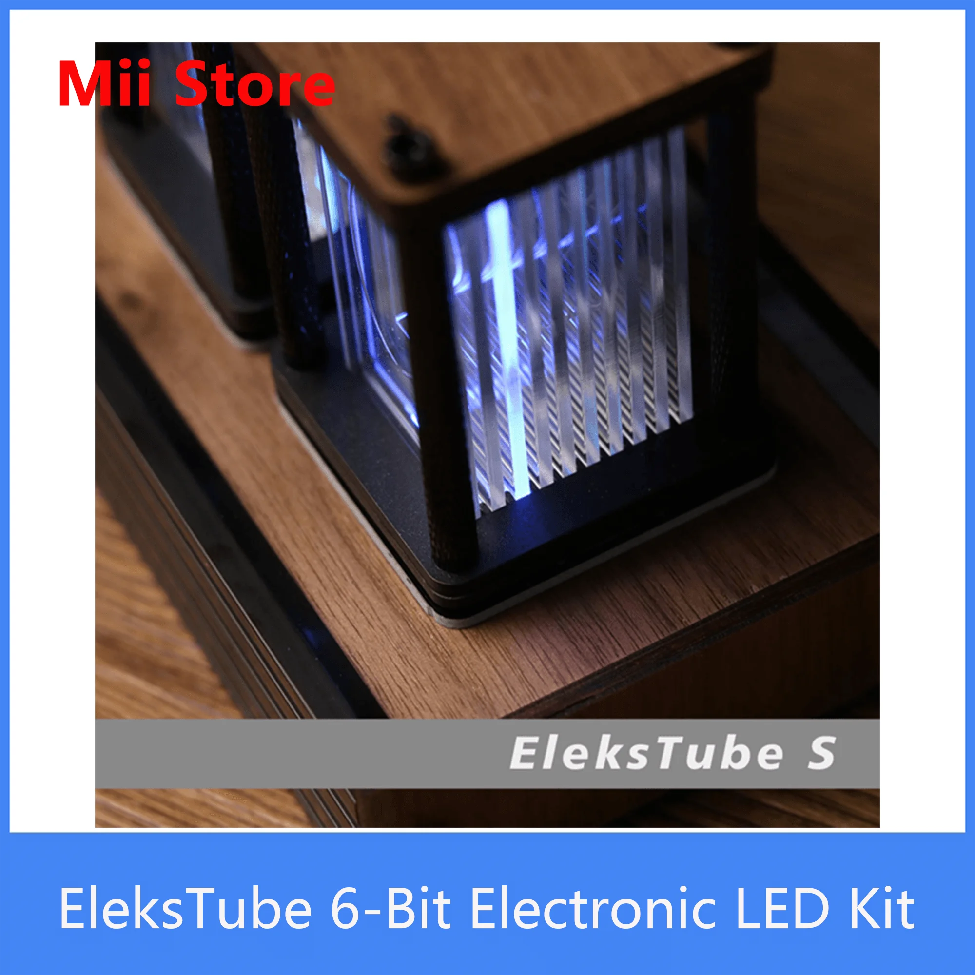 Elekskaker-Kit de 6 bits EleksTube R, LED electrónico, luminoso, Retro, brillante, analógico, tubo Nixie, reloj elekstube