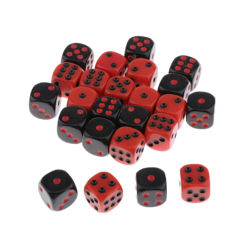 24Pcs Dice Set Colored Dice 6-sided Dice Dungeons For Dungeons And Dragons Game